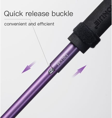 AONIJIE Trekking Poles -2 Ultralight Collapsible Carbon Fiber Hiking Poles with Anti-Shock and Quick Lock System, Folding Walking Sticks for Hiking, Camping in Kuwait