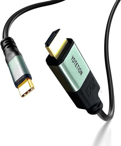 كابل USB C إلى HDMI بطول 10 أقدام، USB من النوع C Thunderbolt إلى HDMI [8K@60 هرتز، 4K@120 هرتز، 2K@144 هرتز] دعم USB 3.1 إلى HDMI 2.1 HDR، HDCP2.2 لجهاز MacBook Pro/Air، iPhone 15 (ليس لـ HDMI 2.1 إلى USB c) in Saudi Arabia