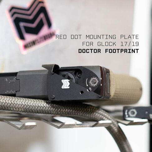 لوحة تركيب Monstrum Dovetail Red Dot لمسدسات غلوك | لإصدارات غير MOS | متوافق مع غلوك 17 19 20 21 22 23 34 35 40 41 45 47 | متوافق مع Docter Footprint Red Dots in Kuwait