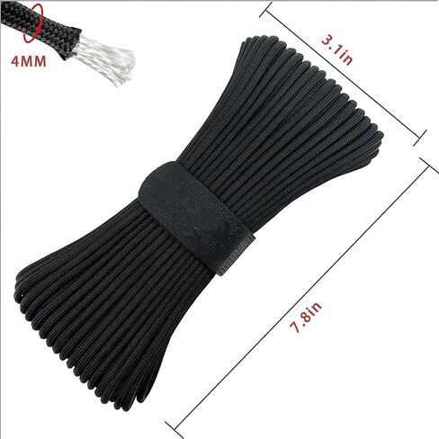 550 Paracord 33FT, Heavy-Duty Tactical Parachute Cord, 4mm Outdoor Survival Rope for Camping, Hiking, DIY & Emergency in Saudi Arabia