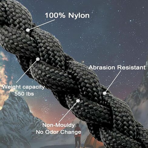 550 Paracord 33FT, Heavy-Duty Tactical Parachute Cord, 4mm Outdoor Survival Rope for Camping, Hiking, DIY & Emergency in Saudi Arabia