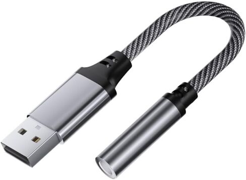 5.51inch USB Sound Card USB to 3.5mm Audio Earphone Adapter External Sound Card Audio Card for Mic Headphone Computer PC in Saudi Arabia