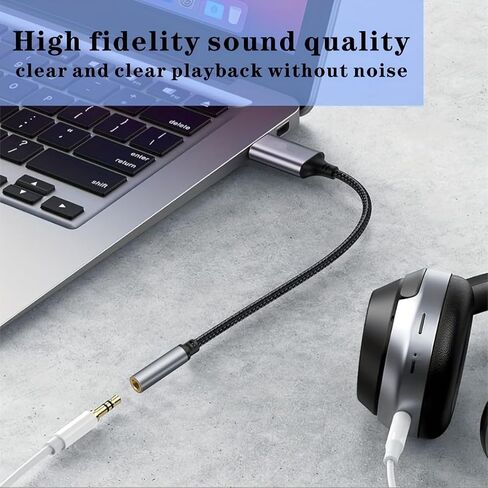 5.51inch USB Sound Card USB to 3.5mm Audio Earphone Adapter External Sound Card Audio Card for Mic Headphone Computer PC in Saudi Arabia