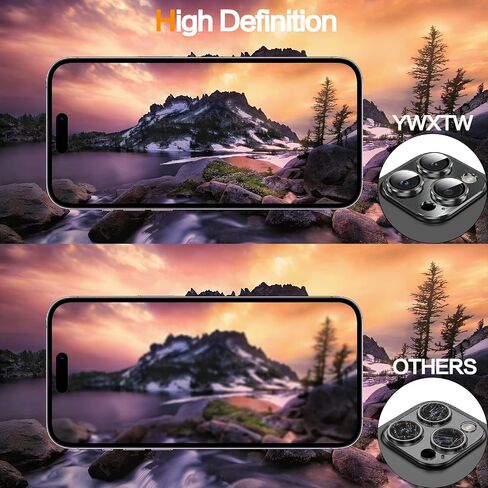 YWXTW Designed for iPhone 17 Pro Max Camera Lens Protector, [1:1 Perfect Fit] Full Coverage Matte Metal Tempered Glass Camera Screen Cover Accessories, Case Friendly (Cosmic Orange, iPhone 17 Pro Max) in Saudi Arabia