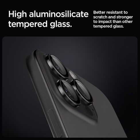 Spigen Camera Lens Screen Protector [GlasTR EZ Fit Optik Pro] Designed for iPhone 14 Pro Max/iPhone 14 Pro [Case Friendly] - Black [2 Pack] in Saudi Arabia