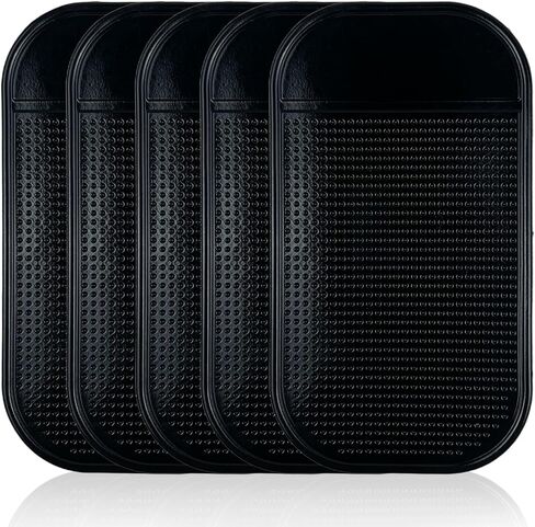 Car Dashboard Non-Slip Mat – 5-Pack Sticky Anti-Slide Extra-Thick Dash Pads for Radar Detectors, Phones, Keys, GPS, Coins, Glass & Metal Items in Saudi Arabia