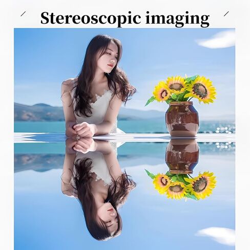 Mirror Reflection Clip Kit for iPhone,Smart Phone Camera Mirror Reflection Clip Kit with Mirror Effect Lens,No Edit Needed Creates Stunning Reflections Instantly-White in Saudi Arabia