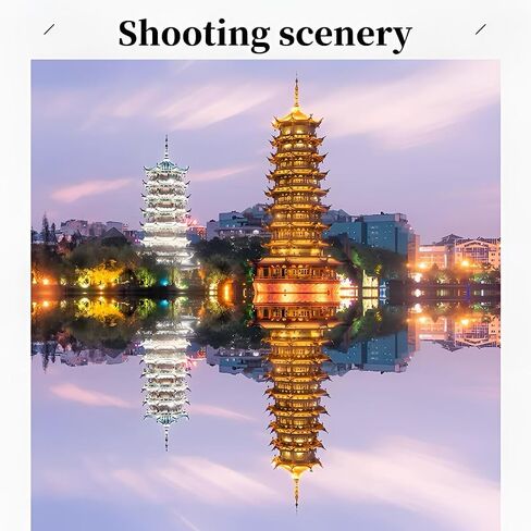 Mirror Reflection Clip Kit for iPhone,Smart Phone Camera Mirror Reflection Clip Kit with Mirror Effect Lens,No Edit Needed Creates Stunning Reflections Instantly-White in Saudi Arabia