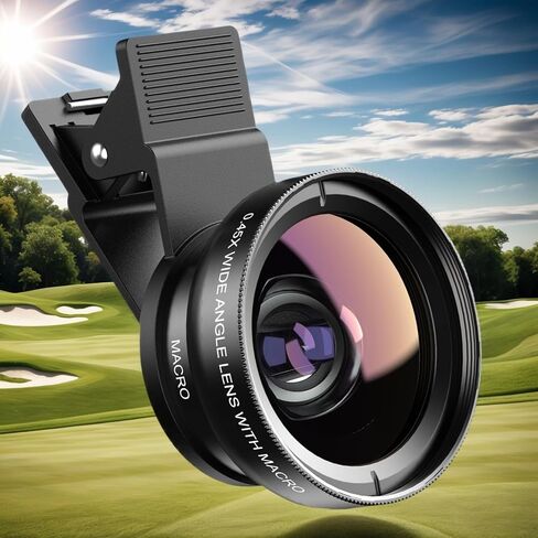 2 in 1 Cell Phone 0.45X Wide Angle and Macro Lens Clip-On Set for Smartphone Photography Travel Outdoor Scenery Portrait Close Up Shots in Saudi Arabia