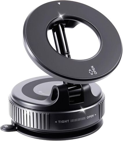Vacuum Magnetic Suction Car Phone Holder Fold-able and and Hands-Free 360° Adjustable Rotation Phone Mount, Compatible with All Smartphones in Saudi Arabia