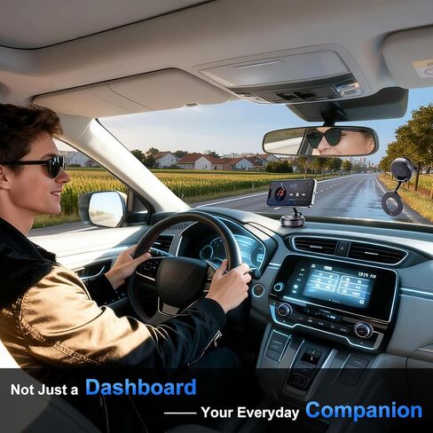 Vacuum Magnetic Suction Car Phone Holder Fold-able and and Hands-Free 360° Adjustable Rotation Phone Mount, Compatible with All Smartphones in Saudi Arabia