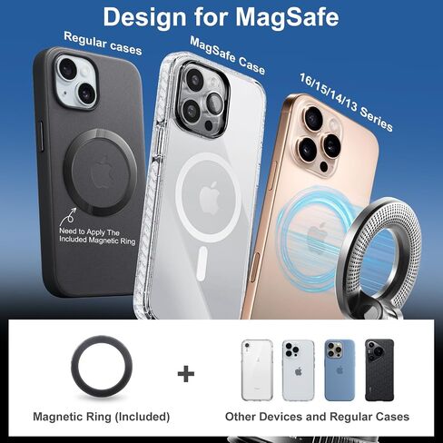 Vacuum Magnetic Suction Car Phone Holder Fold-able and and Hands-Free 360° Adjustable Rotation Phone Mount, Compatible with All Smartphones in Saudi Arabia