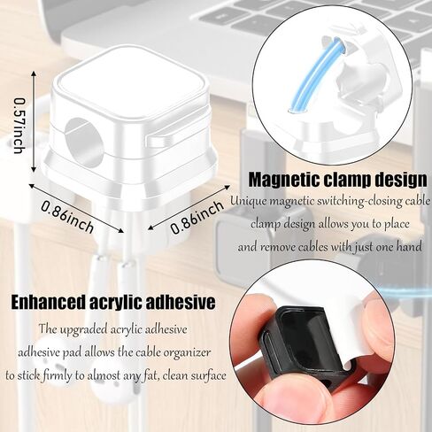 6PCS Cable Organizer, Management Tool for Tidy Wires, Practical Holder for Home Office Desk Use(Black) in Saudi Arabia