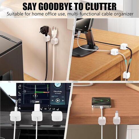 6PCS Cable Organizer, Management Tool for Tidy Wires, Practical Holder for Home Office Desk Use(Black) in Saudi Arabia