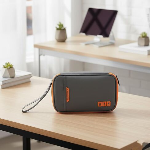 Electronic Organizer Travel Accessories Storage Bag, Portable for Hard Drives, Cables, Memory Sticks, Charger, Phone, USB, SD Cards in Saudi Arabia