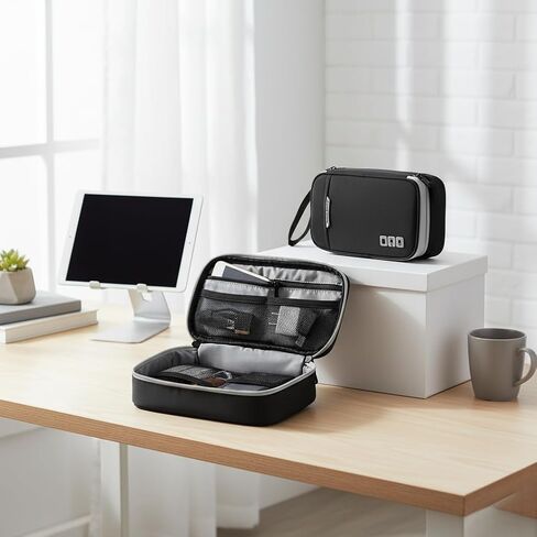 Electronic Organizer Travel Accessories Storage Bag, Portable for Hard Drives, Cables, Memory Sticks, Charger, Phone, USB, SD Cards in Saudi Arabia