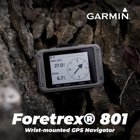 Wearable4U - Garmin Foretrex 801 Wrist-Mounted GPS Navigator with Tactical Features,with Strap with AAA Batteries and E-Bank Bundle in Saudi Arabia