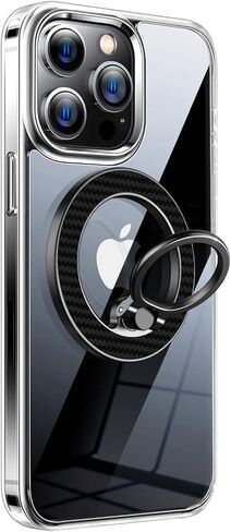 【جميع المعادن، لامعة للغاية】 حامل حلقة هاتف مغناطيسي لـ Magsafe، حامل حامل بحلقة إصبع مغناطيسية، متوافق مع ملحقات Mag Safe للنساء iPhone 16 e,15,14,13,17 Pro/Max/Plus in Kuwait