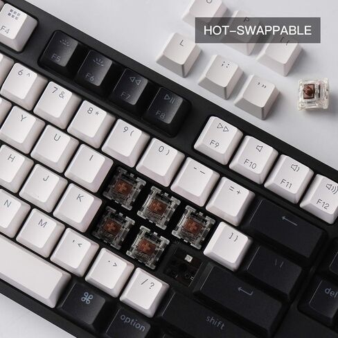 Keychron C1 Wired Mechanical Keyboard TKL, RGB Backlit with Double-Shot ABS Keycaps, 87 Keys Hot-Swappable Pre-lubed Tactile Switch Compatible with Mac Windows in Saudi Arabia