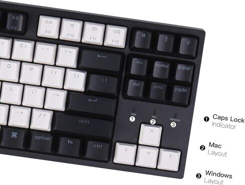 Keychron C1 Wired Mechanical Keyboard TKL, RGB Backlit with Double-Shot ABS Keycaps, 87 Keys Hot-Swappable Pre-lubed Tactile Switch Compatible with Mac Windows in Saudi Arabia