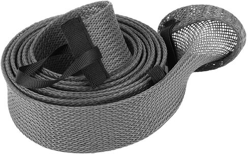 Braided Sleeve Expandable Casting Fishing Rod Pole Cover Protector (Grey) in Saudi Arabia