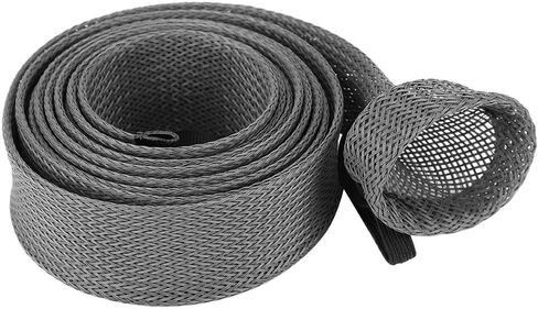 Braided Sleeve Expandable Casting Fishing Rod Pole Cover Protector (Grey) in Saudi Arabia