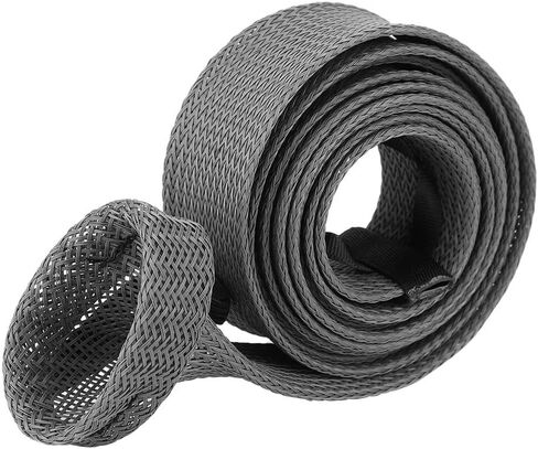 Braided Sleeve Expandable Casting Fishing Rod Pole Cover Protector (Grey) in Saudi Arabia