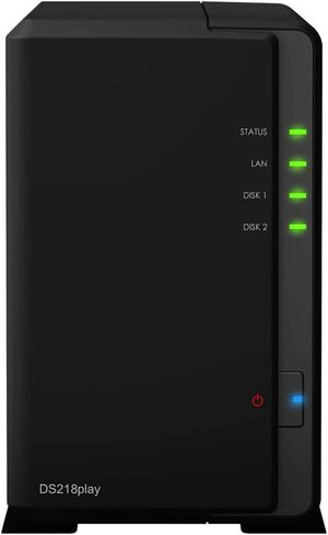 Synology DiskStation DS218play NAS Server with RTD1296 1.4GHz CPU, 1GB Memory, 8TB SSD Storage, 1 x 1GbE LAN Port, DSM Operating System in Saudi Arabia