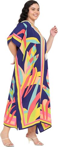 فساتين قفطان من Gypsie Blu للنساء من البوليستر مقاس كبير بدلة استحمام Moo Moos لتغطية قفطان BeachDress Resort Lounge Outfit in Kuwait