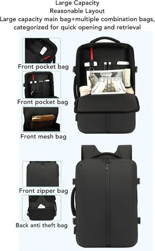 Vacuum Seal Backpack Travel with Pump, 22L to 55L Expandable Air Compression System, Water Proofing Carry On Luggage for Business Trip, Travel, Camping in Saudi Arabia