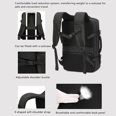 Vacuum Seal Backpack Travel with Pump, 22L to 55L Expandable Air Compression System, Water Proofing Carry On Luggage for Business Trip, Travel, Camping in Saudi Arabia