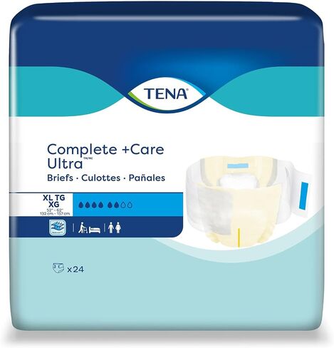 TENA COMMUNT +CARE ULTRA ™ BEREENCER BRIEF ، امتصاص معتدل ، كبير ، 24 COUNT in Saudi Arabia