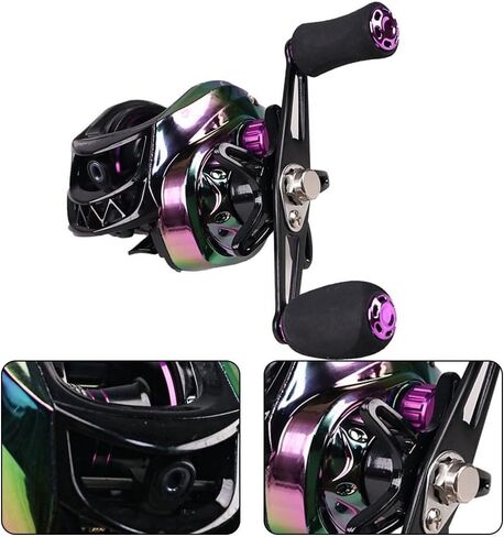 Fishing Baitcasting Reel Featuring 7 21 Speed Ratio, 12 Position Magnetic Brake, and Lightweight Metal Design for Enhanced Casting Performance in Saudi Arabia