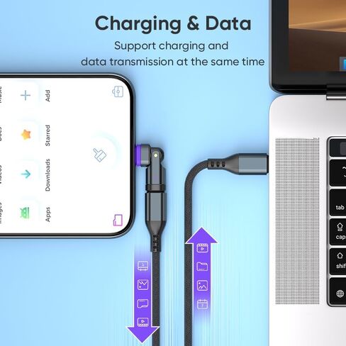 USB C Magnetic Adapter (2 Pack) USB C to Type C 90 Degree Adapter 16PIN PD 240W Right Angle Adapters Magnet Charging Connector for All Type C Phone Tablet Laptop Devices in Saudi Arabia