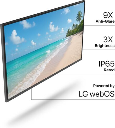 SONAGI Helios 65" Outdoor TV - Anti-Glare, IP65 Water, Dust Resistant Television with 1000-Nit Brightness for Direct Sun All Weather Viewing - Weatherproof 4K UHD Smart TV for Patio and Outside in Saudi Arabia
