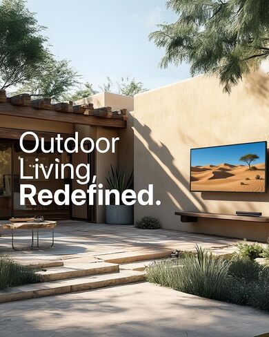 SONAGI Helios 65" Outdoor TV - Anti-Glare, IP65 Water, Dust Resistant Television with 1000-Nit Brightness for Direct Sun All Weather Viewing - Weatherproof 4K UHD Smart TV for Patio and Outside in Saudi Arabia