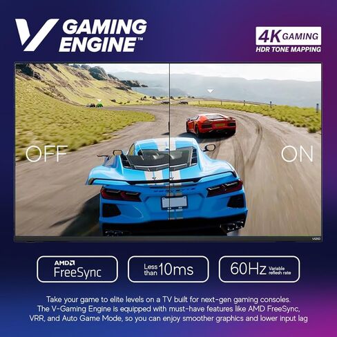 VIZIO 75-Inch V-Series, Class 4K UHD Smart TV, Dolby Vision HDR, V-Gaming Engine, AMD FreeSync, AirPlay and Chromecast Built-in + Free Wall Mount (No Stands), V755-J04 (Renewed) in Kuwait