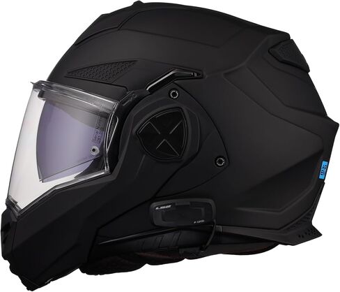 خوذات LS2 Advant X Modular Helmet مع Bluetooth Cardo 4X المدمج (أسود غير لامع - كبير) in Kuwait