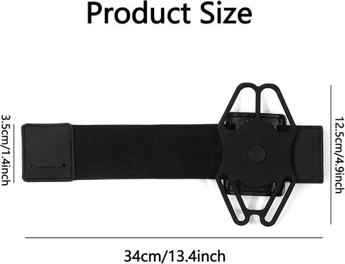 Wristband Phone Holder for Running, 360°Rotation & Detachable Sports Armband, Arm Band for Running, Fits 4''-6.5''Phone in Saudi Arabia