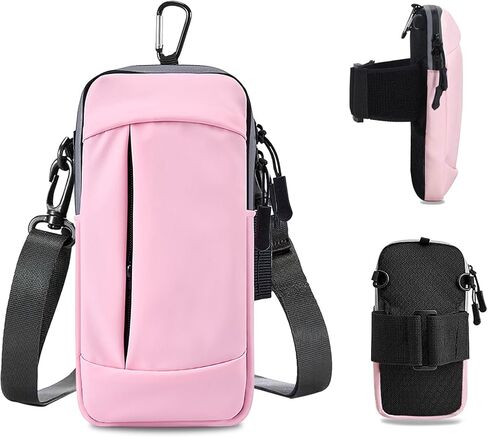 حامل هاتف لحزام الذراع للجري، محافظ صغيرة للنساء وحقيبة كروس للرجال والأطفال، iPhone 11 12 13 14 15 16e 16 Pro Max Xs Xr X Galaxy Ultra S25 Plus Note، 3 في 1 هاتف رياضي مع حزام يد للجيم in Kuwait