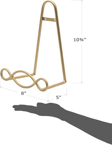 Red Co. Easel Display Rack Stand for Decorative Home Wall, Unique Loop Design, 8" W × 5" D × 11" H, Black in Saudi Arabia