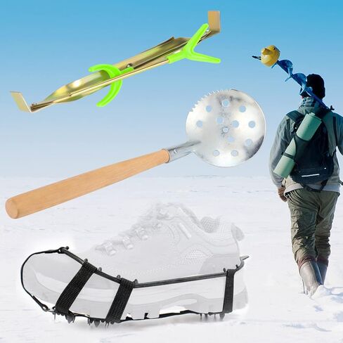Sougayilang Ice Fishing Rod and Reel Combo, Ice Fishing Gear Complete Kit, Include Ice Jig and Ice Fishing Accessories, Spinning Ice Fishing Combos in Saudi Arabia