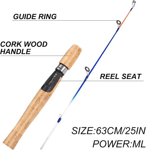 Sougayilang Ice Fishing Rod and Reel Combo, Ice Fishing Gear Complete Kit, Include Ice Jig and Ice Fishing Accessories, Spinning Ice Fishing Combos in Saudi Arabia