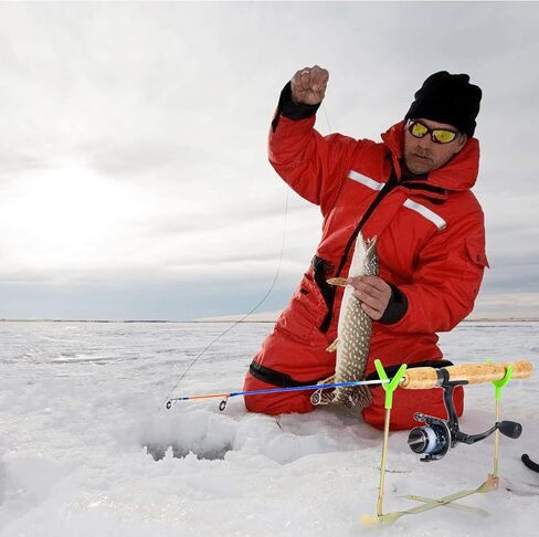Sougayilang Ice Fishing Rod and Reel Combo, Ice Fishing Gear Complete Kit, Include Ice Jig and Ice Fishing Accessories, Spinning Ice Fishing Combos in Saudi Arabia
