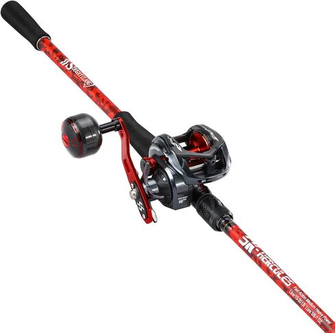 مجموعة بكرة قضيب Sougayilang Baitcaster، صنارة صيد مكونة من قطعتين مع بكرة صب مقاس 400، مقعد بكرة ألومنيوم لصيد الأسماك المسكي in Saudi Arabia
