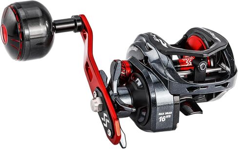 مجموعة بكرة قضيب Sougayilang Baitcaster، صنارة صيد مكونة من قطعتين مع بكرة صب مقاس 400، مقعد بكرة ألومنيوم لصيد الأسماك المسكي in Saudi Arabia