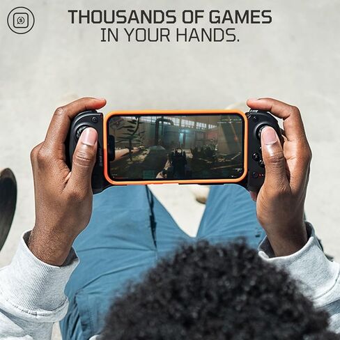 وحدة تحكم ألعاب الهاتف المحمول SCUF NOMAD اللاسلكية لأجهزة iPhone - مجاذيف قابلة للتخصيص - أعواد إبهام مضادة للانجراف - اتصال Bluetooth 5.0 - جهاز التحكم عن بعد PS، وXbox Game Pass، وApple Arcade، وSteam Link - أبيض (متجدد) in Saudi Arabia