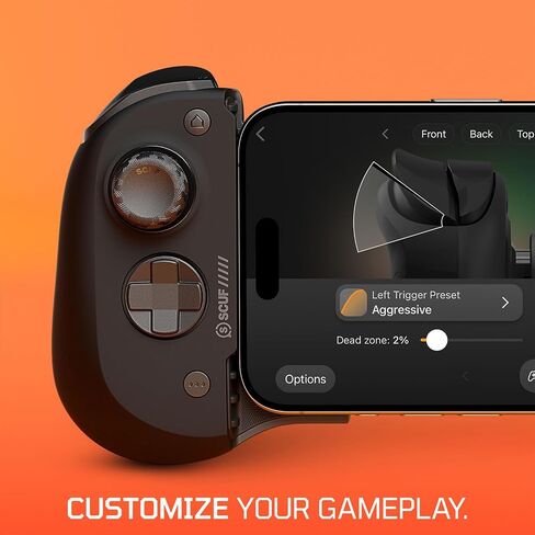وحدة تحكم ألعاب الهاتف المحمول SCUF NOMAD اللاسلكية لأجهزة iPhone - مجاذيف قابلة للتخصيص - أعواد إبهام مضادة للانجراف - اتصال Bluetooth 5.0 - جهاز التحكم عن بعد PS، وXbox Game Pass، وApple Arcade، وSteam Link - أبيض (متجدد) in Saudi Arabia