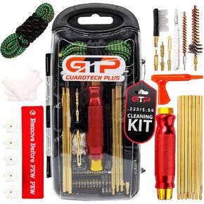 GuardTech Plus Gun Cleaning Kit .223/5.56, .223, Rifle Cleaning Kit 5.56 - Complete Maintenance & Repair System with Brushes, Mop, Brass Jag, Bore Rope Cleaner, Rods & Patches in Saudi Arabia