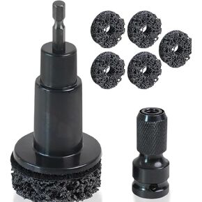 Wheel Hub Cleaning Kit, Inner Rim Cleaner Tool, Brake Hub Cleaning Kit Includes 5 Pads,Fits Power Drill or 1/2" Impact Driven Wrenches- Quick Rust Removal for Lug Studs and Rotors Hub Cleaning Tool in Saudi Arabia